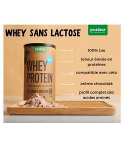 Protéines de petit-lait - sans lactose BIO, 400 g
